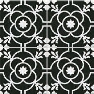 Hidra Black White Matt 20x20cm Wall,Floor