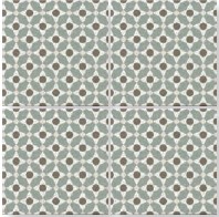 Hidra Green Brown Matt 20x20cm Wall,Floor